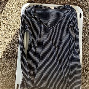 JCrew striped navy long shirt